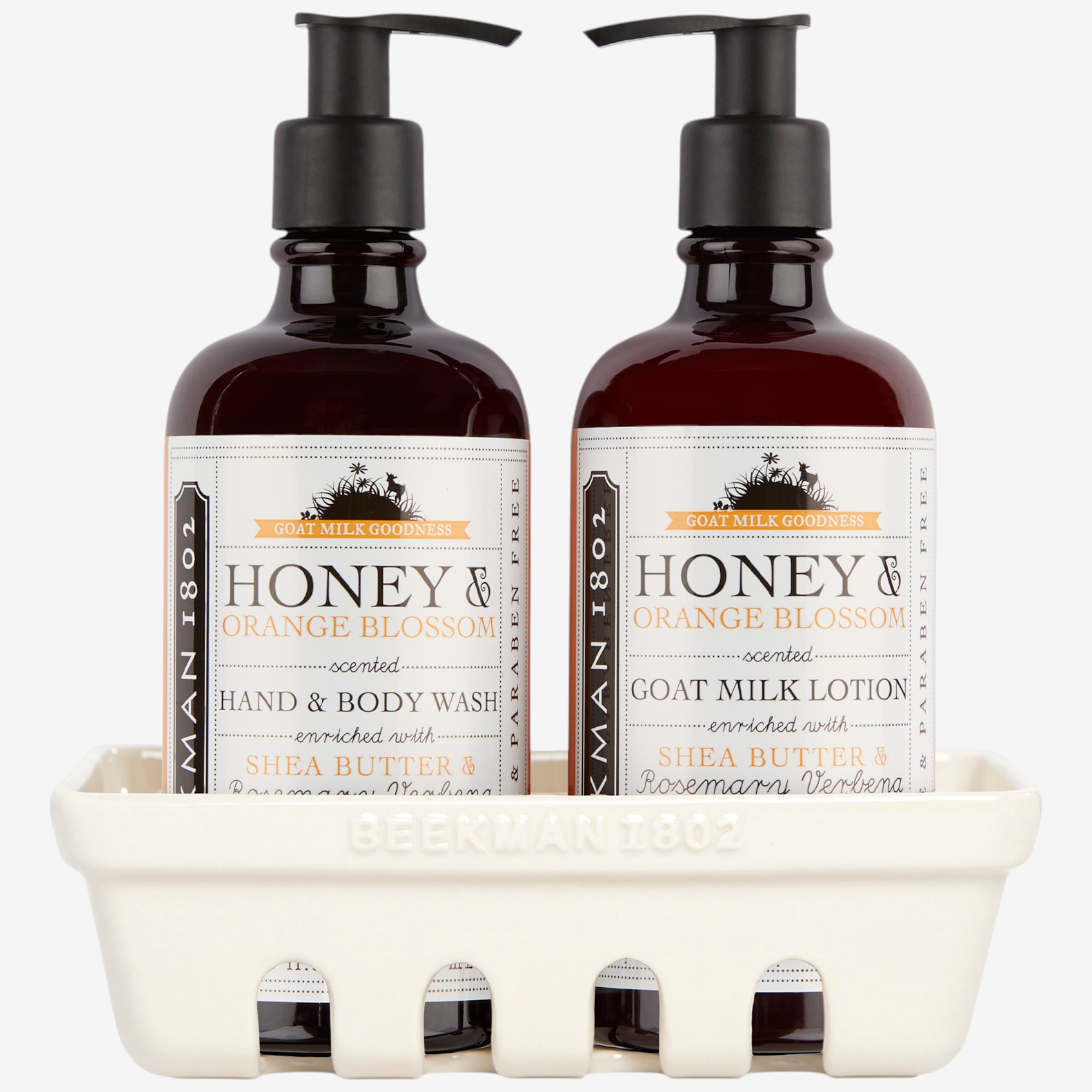 Beekman 1802 Goat Milk Hand Wash & Lotion Ceramic Caddy Set - TSC.ca