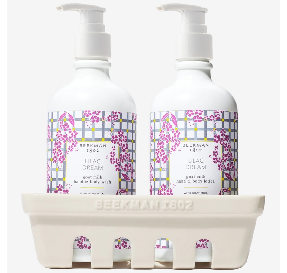 Image 349427_LLDRM.jpg, Product 349-427 / Price $31.99, Beekman 1802 Goat Milk Hand Wash & Lotion Ceramic Caddy Set from Beekman 1802 on TSC.ca's Beauty department