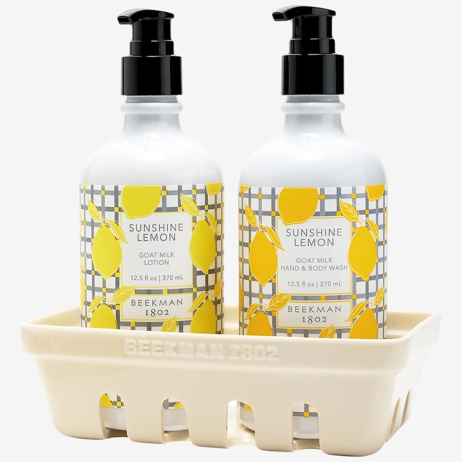 Image 349427_SSLMN.jpg, Product 349-427 / Price $40.00, Beekman 1802 Goat Milk Hand Wash & Lotion Ceramic Caddy Set from Beekman 1802 on TSC.ca's Beauty department