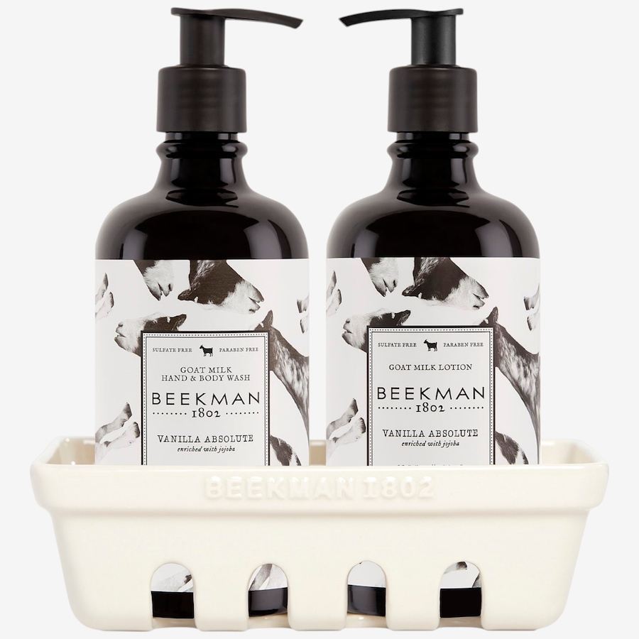 Image 349427_VANTE.jpg, Product 349-427 / Price $40.00, Beekman 1802 Goat Milk Hand Wash & Lotion Ceramic Caddy Set from Beekman 1802 on TSC.ca's Beauty department