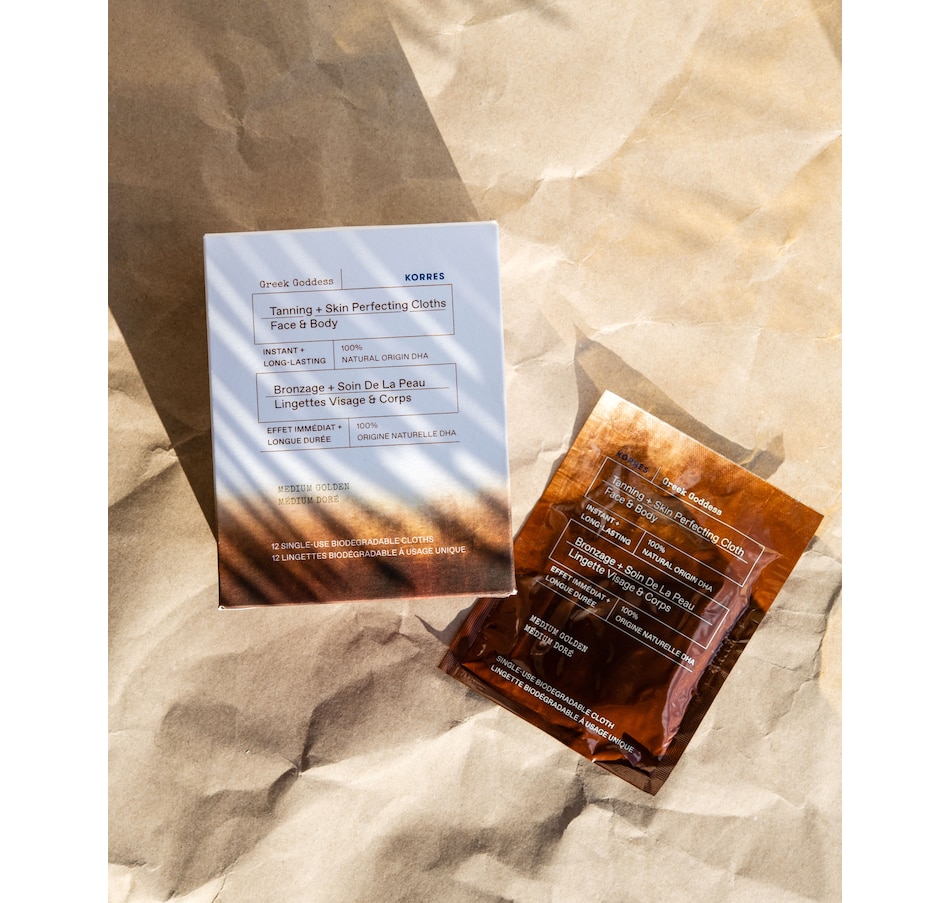Image 349845_ALTMORE2.jpg, Product 349-845 / Price $38.00, KORRES Greek Goddess Tanning + Skin Perfecting Cloths Face & Body - 12 Single-Use Biodegradable Cloths from KORRES Natural Products on TSC.ca's Beauty department