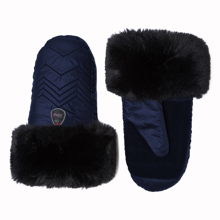 Image 349930_NVY.jpg, Product 349-930 / Price $39.88, Pajar Accessories Channel Mitten Real Fur from Pajar on TSC.ca's Fashion department