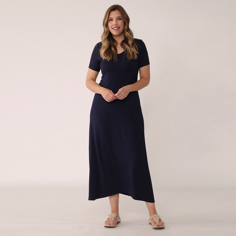 Kim Co. Short Sleeve Maxi Dress