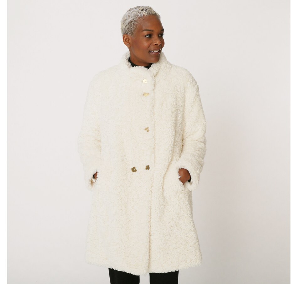 Image 350451_CRM.jpg, Product 350-451 / Price $214.99, Regal Faux Furs Funnel Neck Balmacaan Faux Persian Lamb Fur Coat from Regal Faux Furs on TSC.ca's Clothing & Shoes department