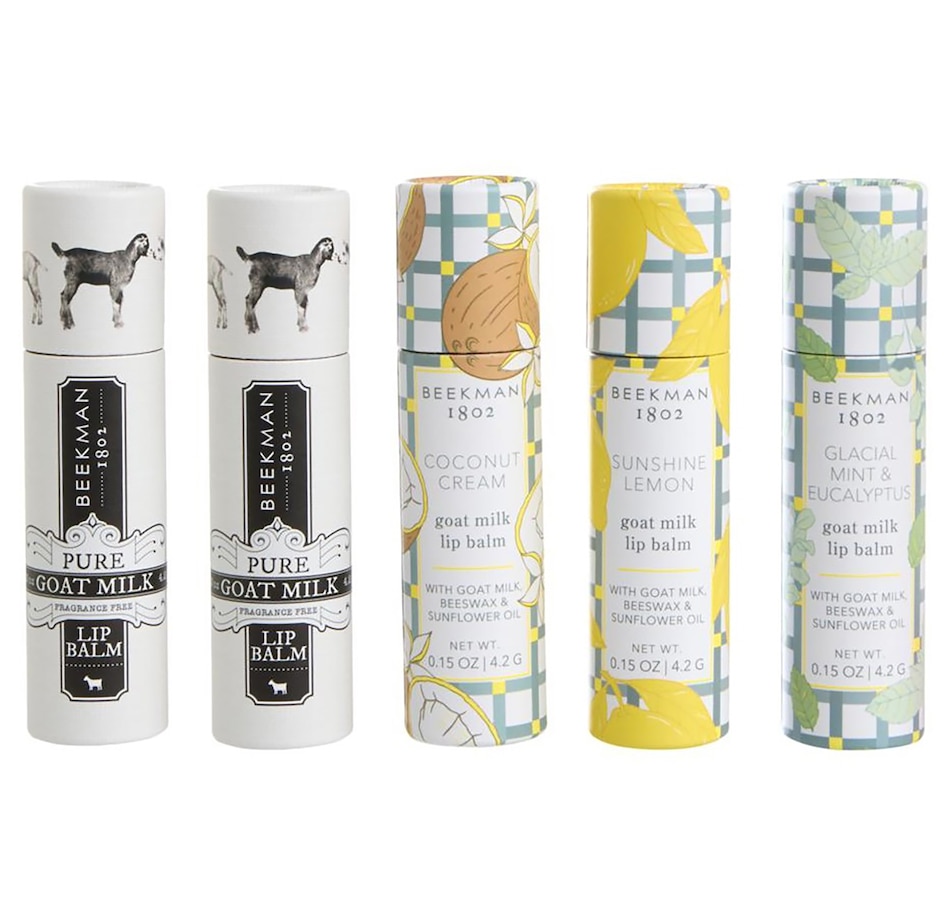 Image 371262.jpg, Product 371-262 / Price $50.00, Beekman 5-Piece Goat Milk Lip Balm Assorted Collection from Beekman 1802 on TSC.ca's Beauty department