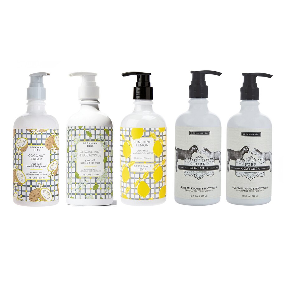 Image 371263.jpg, Product 371-263 / Price $110.00, Beekman 5-Piece Goat Milk Hand & Body Wash Assorted Collection from Beekman 1802 on TSC.ca's Beauty department