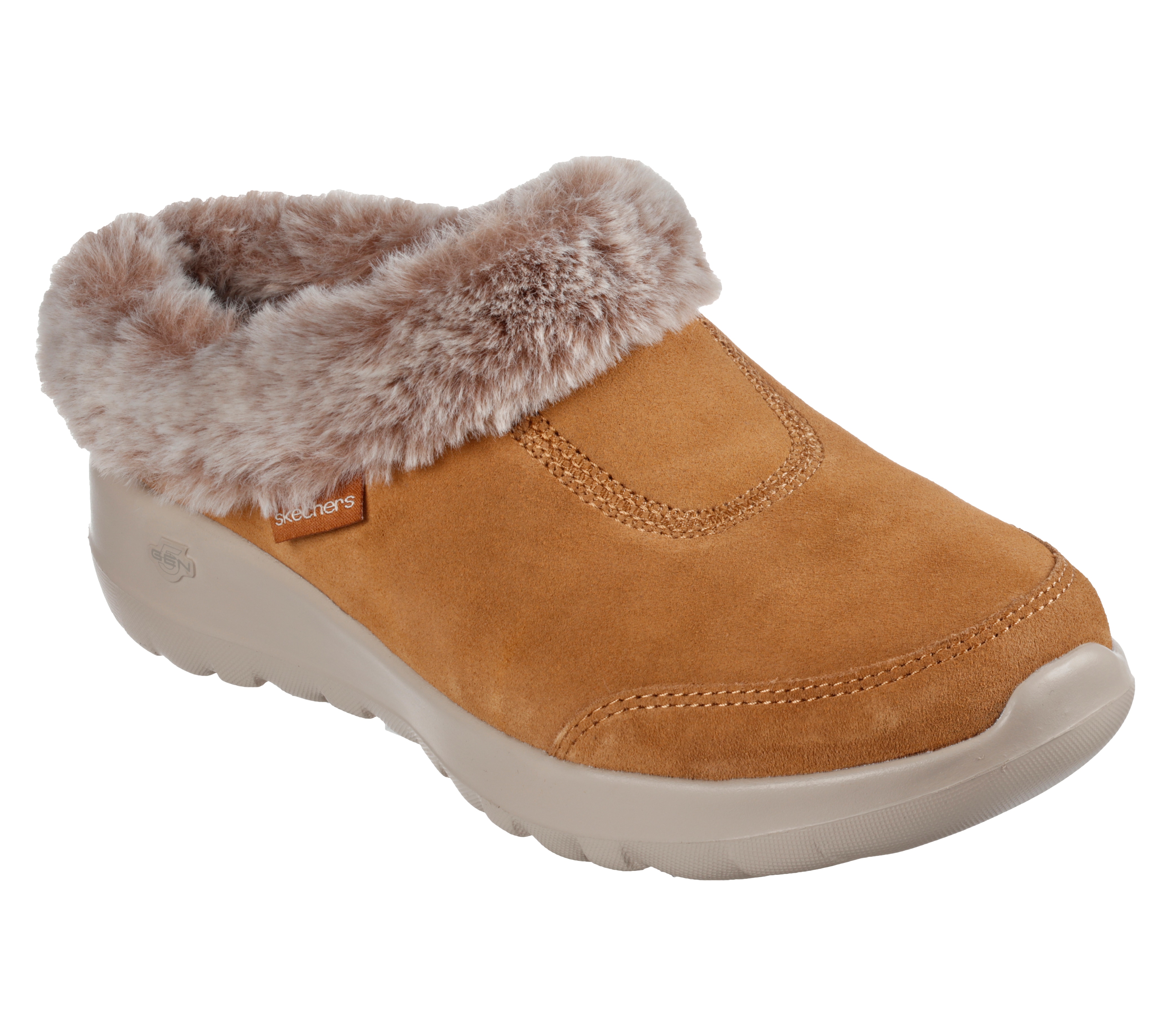 skechers faux fur clogs