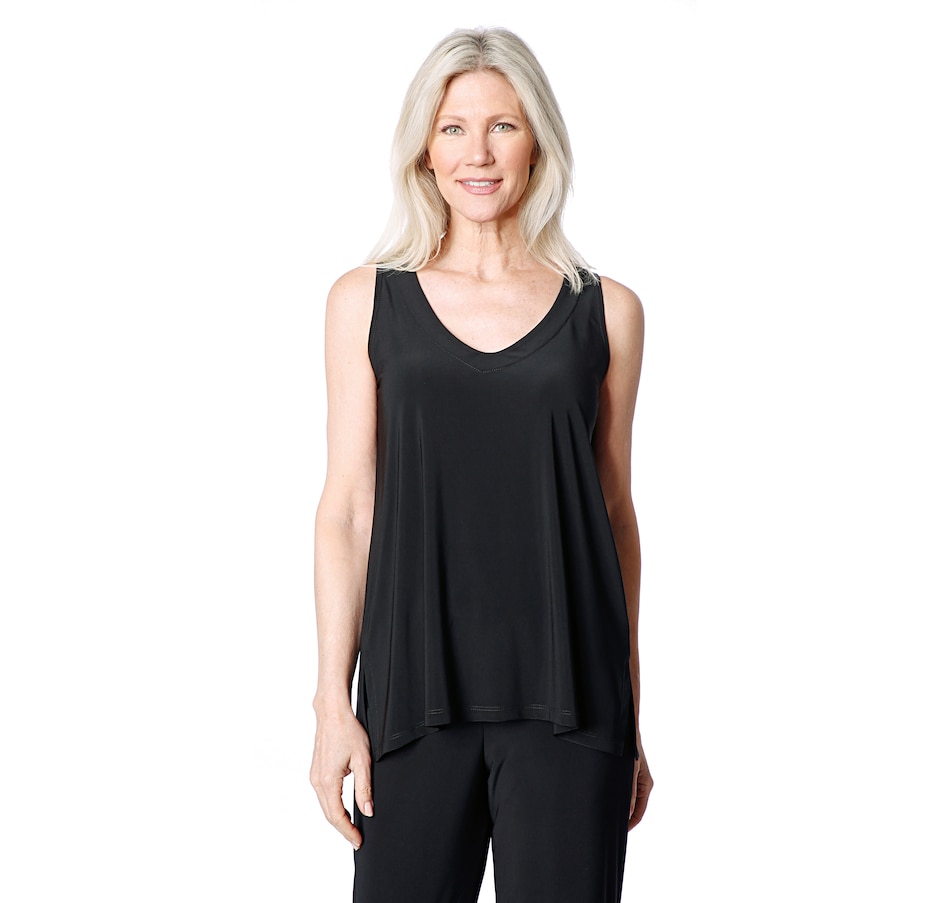 Image 371494_BLK.jpg, Product 371-494 / Price $19.33, Marallis V-Neck Side Slits Tank Top from Marallis on TSC.ca's Fashion department