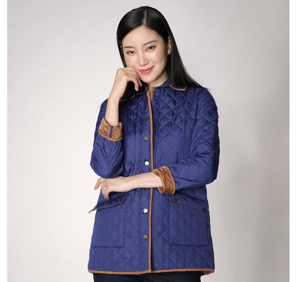 Image 371619_ALTMORE1.jpg, Product 371-619 / Price $59.33, Joan Rivers Classics Collection Quilted Barn Jacket with Faux Suede Trim from Joan Rivers on TSC.ca's Clothing & Shoes department