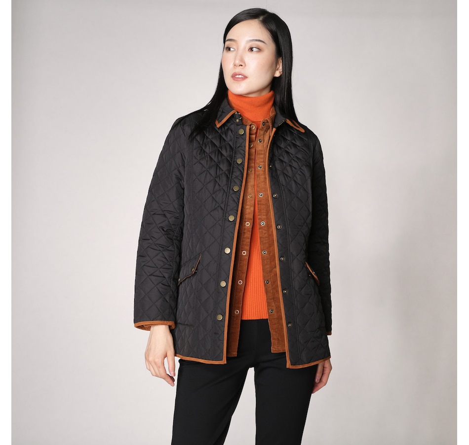 Image 371619_ALTMORE2.jpg, Product 371-619 / Price $59.33, Joan Rivers Classics Collection Quilted Barn Jacket with Faux Suede Trim from Joan Rivers on TSC.ca's Clothing & Shoes department