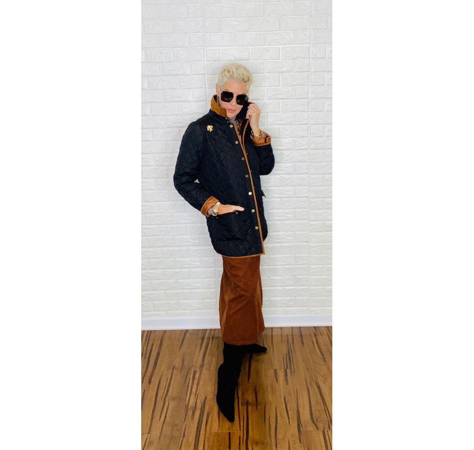 Image 371619_ALTMORE201.jpg, Product 371-619 / Price $59.33, Joan Rivers Classics Collection Quilted Barn Jacket with Faux Suede Trim from Joan Rivers on TSC.ca's Clothing & Shoes department