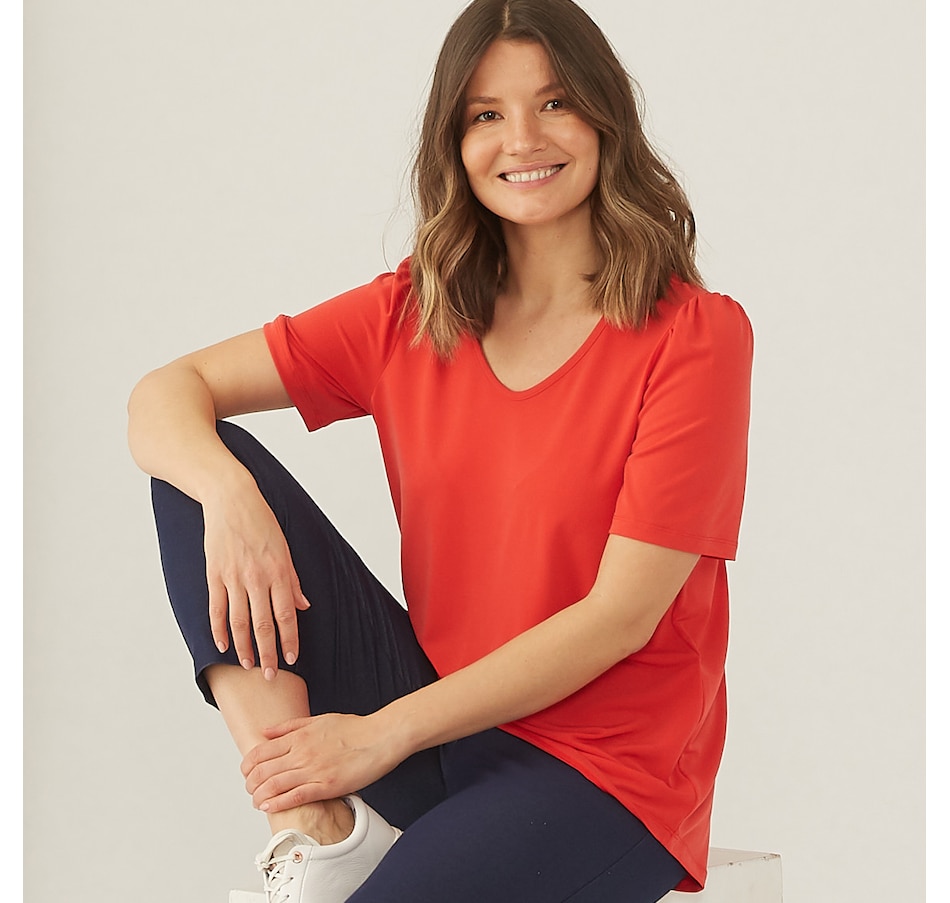 Image 371645_CORE.jpg, Product 371-645 / Price $24.33, Kim & Co. Brazil Knit Sweet V Neckline Top from Kim & Co. on TSC.ca's Fashion department