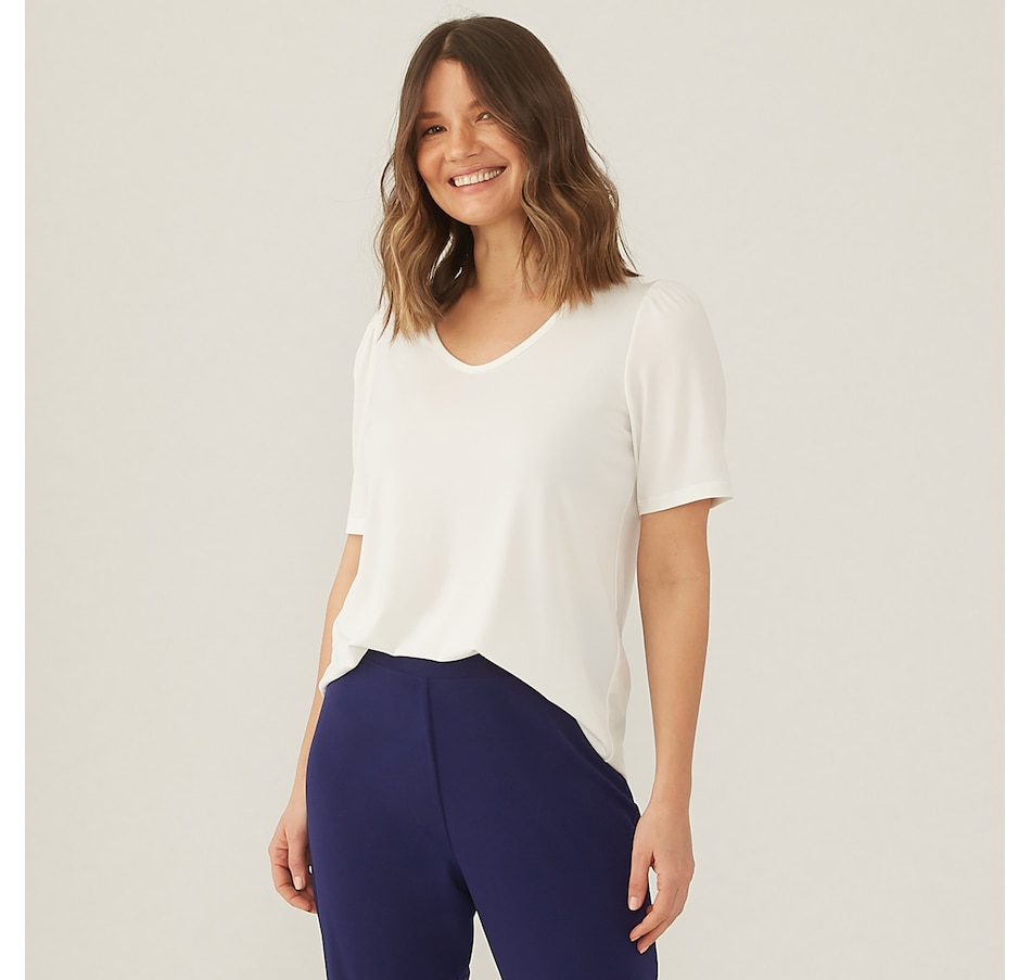 Image 371645_ECR.jpg, Product 371-645 / Price $24.33, Kim & Co. Brazil Knit Sweet V Neckline Top from Kim & Co. on TSC.ca's Fashion department