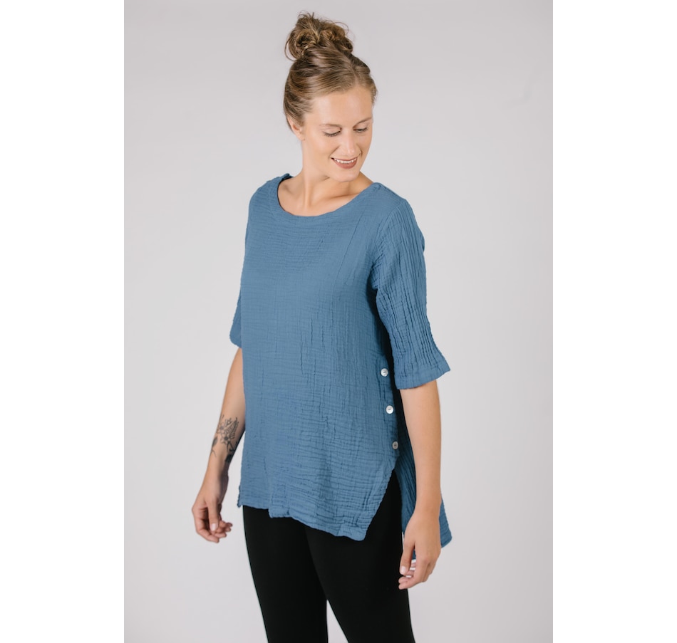 tsc.ca - Shannon Passero Gauze Button Detail Tunic Top