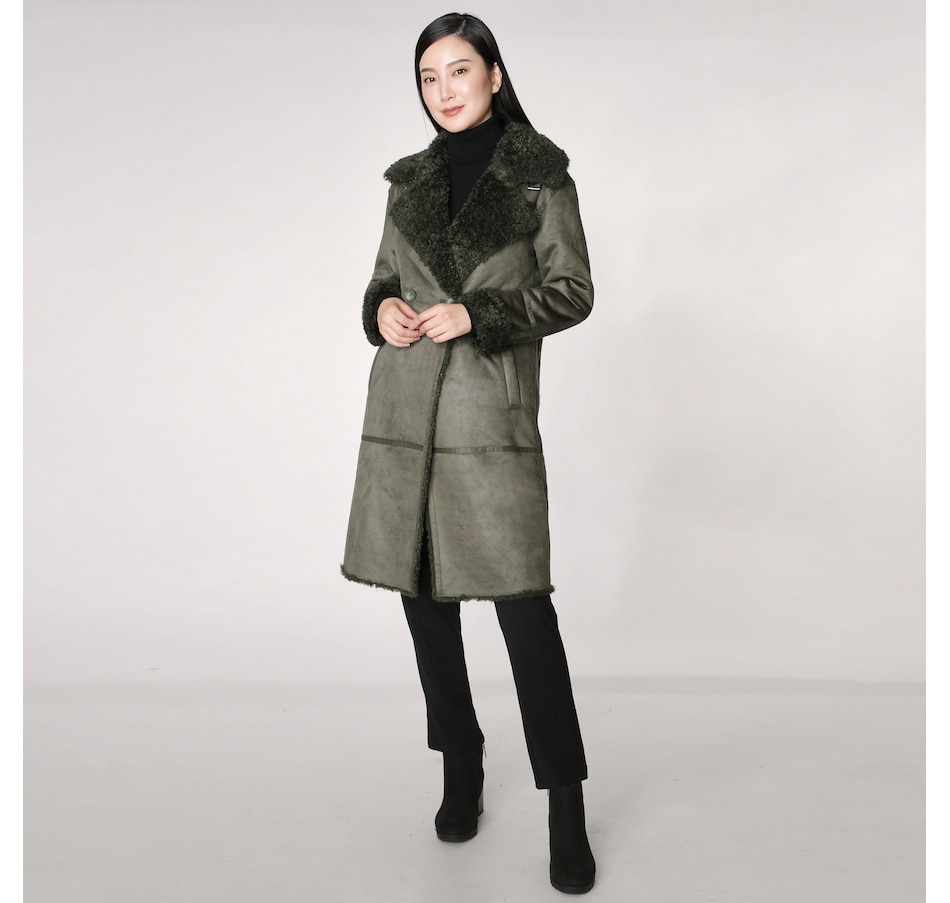 Clothing & Shoes - Jackets & Coats - Coats & Parkas - NVLT Long Faux  Shearling Coat - Online Shopping for Canadians