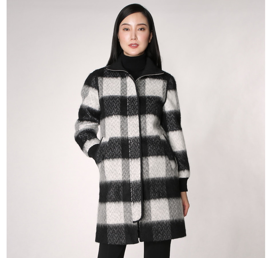 Image 371764_BKW.jpg, Product 371-764 / Price $112.88, NVLT Buffalo Check Wool Blend Coat from NVLT on TSC.ca's Fashion department