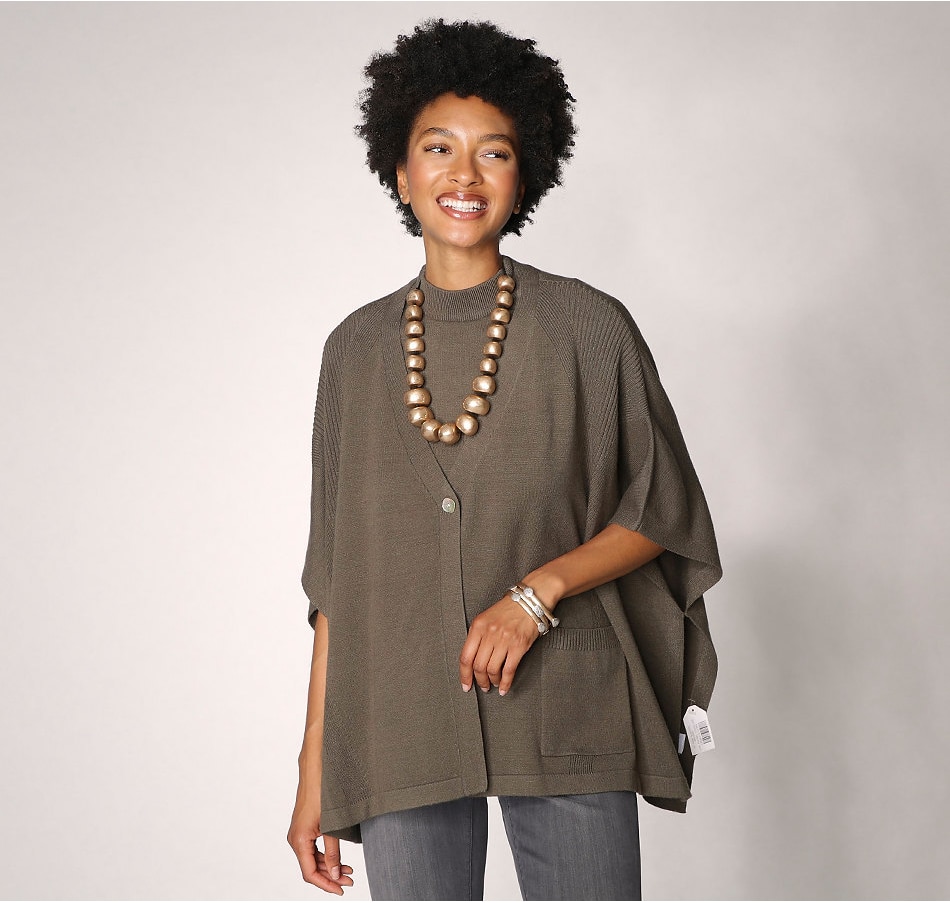 Image 371802_FER.jpg, Product 371-802 / Price $69.88, MarlaWynne Rib Detail Sweater Knit Cardigan from Wynnelayers on TSC.ca's Clothing & Shoes department