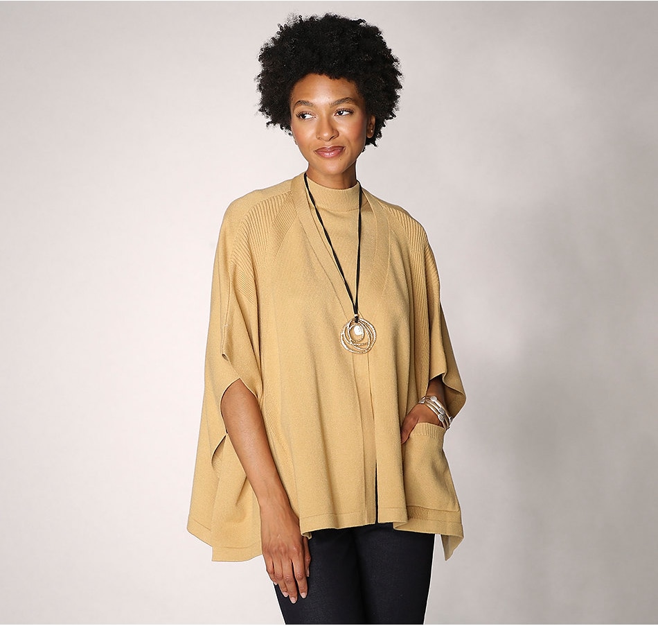 Image 371802_PRASD.jpg, Product 371-802 / Price $69.88, MarlaWynne Rib Detail Sweater Knit Cardigan from Wynnelayers on TSC.ca's Clothing & Shoes department