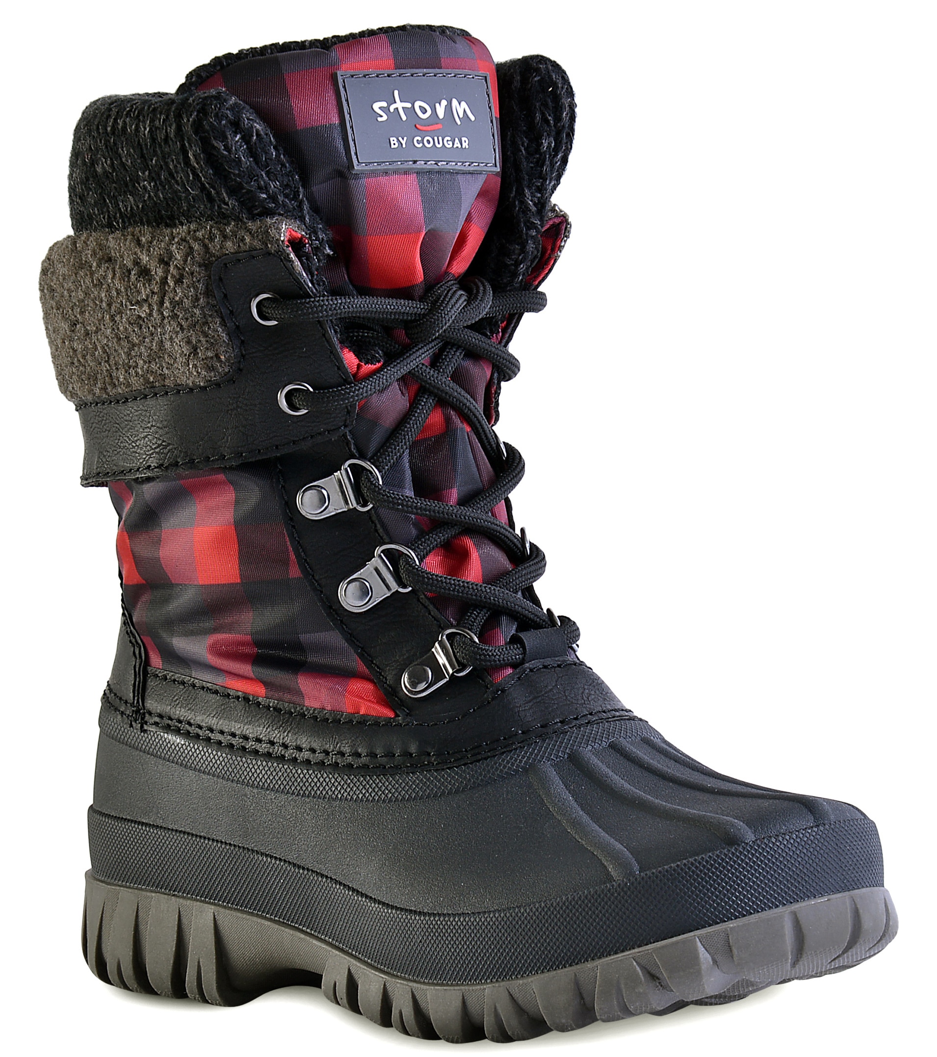 Cougar creek snow shop boot taupe plaid