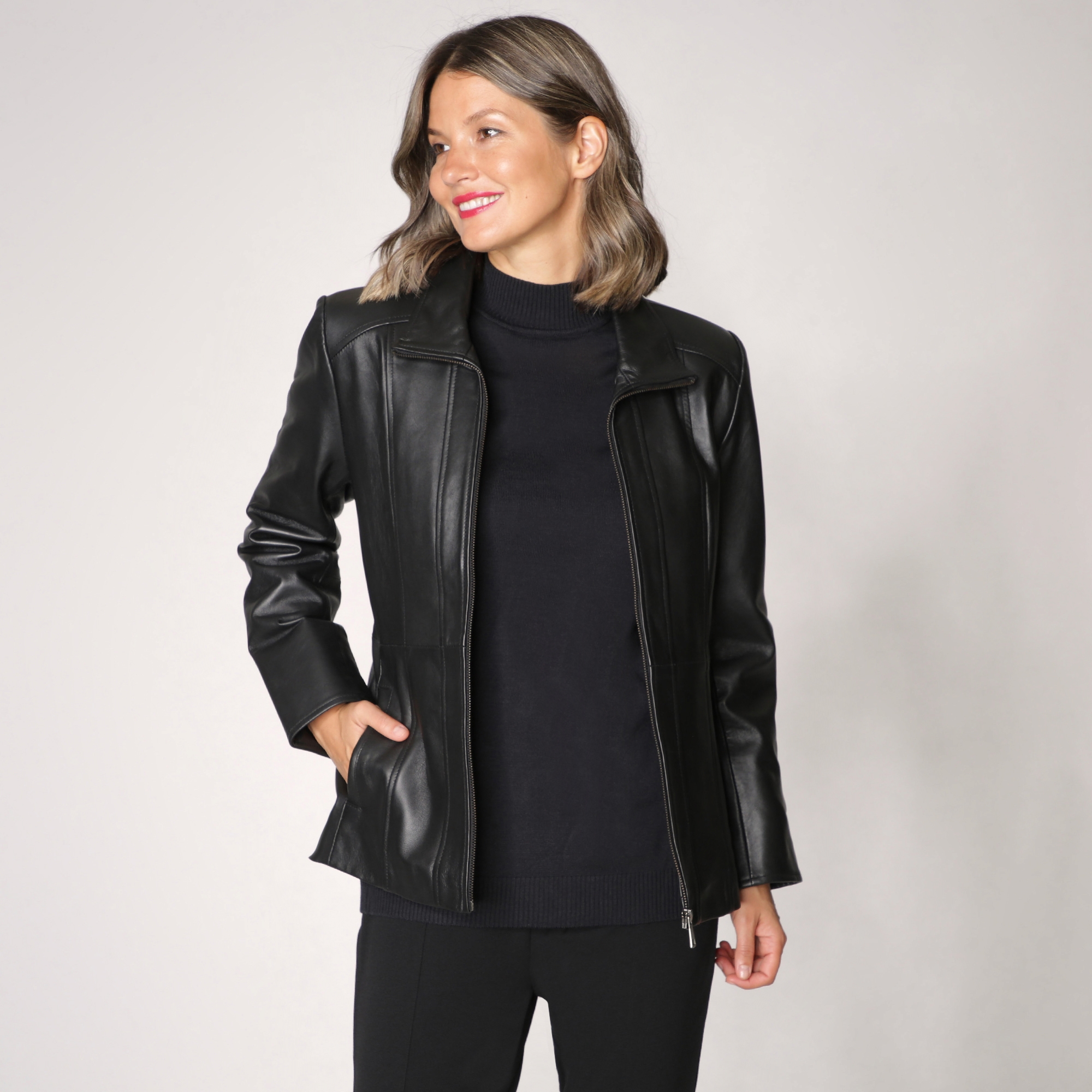 Guillaume Zip Front Leather Jacket - TSC.ca