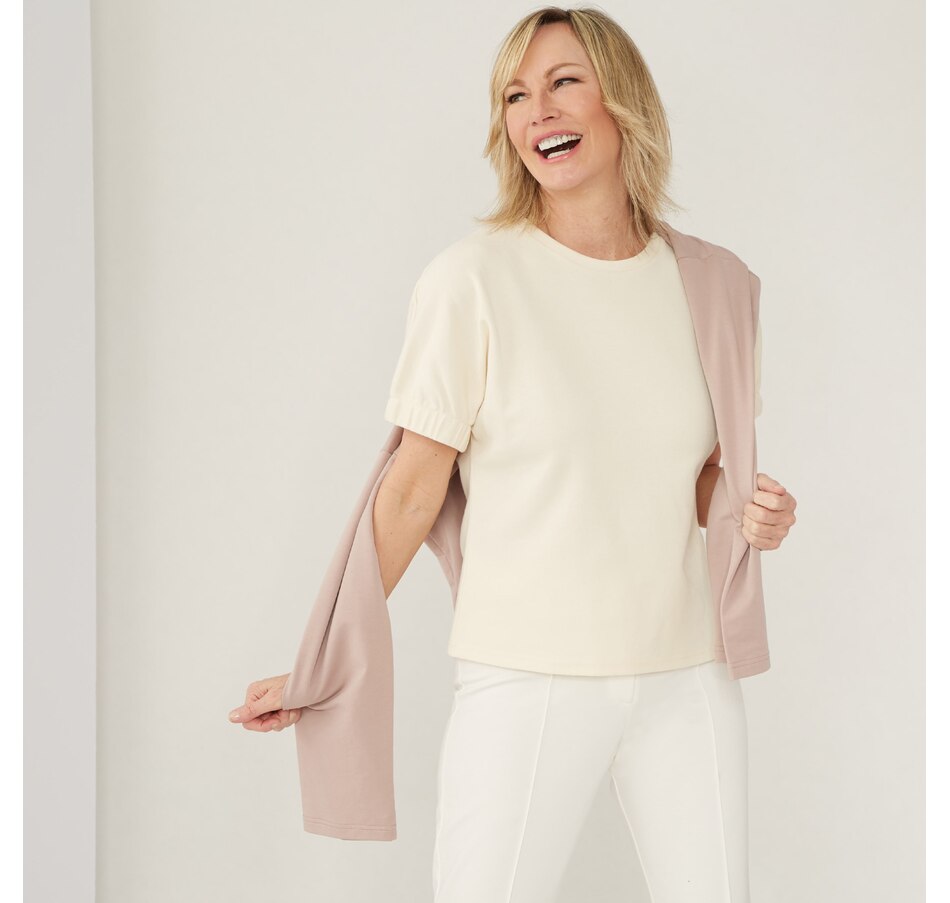 Image 371910_BIR.jpg, Product 371-910 / Price $29.33, Brian Bailey Short Sleeve Top with Elastic Detail Cuff from Brian Bailey on TSC.ca's Fashion department