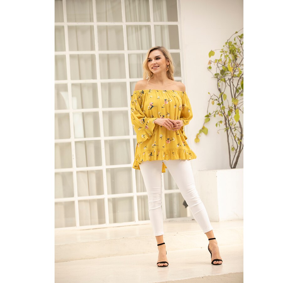 Image 371944_ALTMORE3.jpg, Product 371-944 / Price $19.33, Orange Fashion Village Off The Shoulder Ruffle Top from Orange Fashion Village on TSC.ca's Fashion department