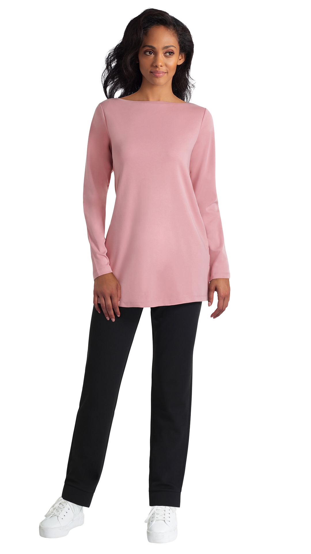 Essential Pima Cotton Boat Neck Tee