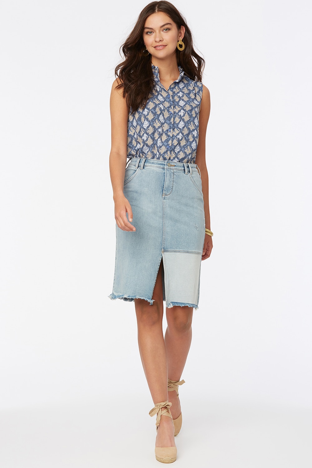 Nydj denim hot sale skirt