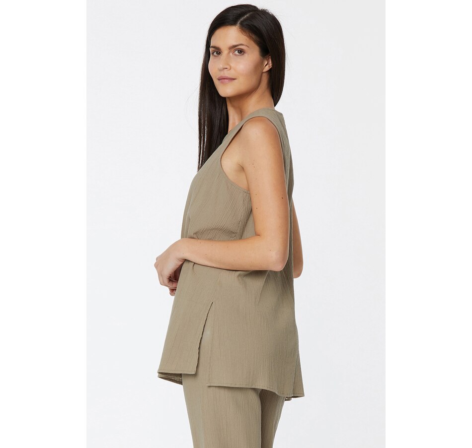 Clothing & Shoes Tops TShirts & Tops NYDJ Gauze Sleeveless Tunic