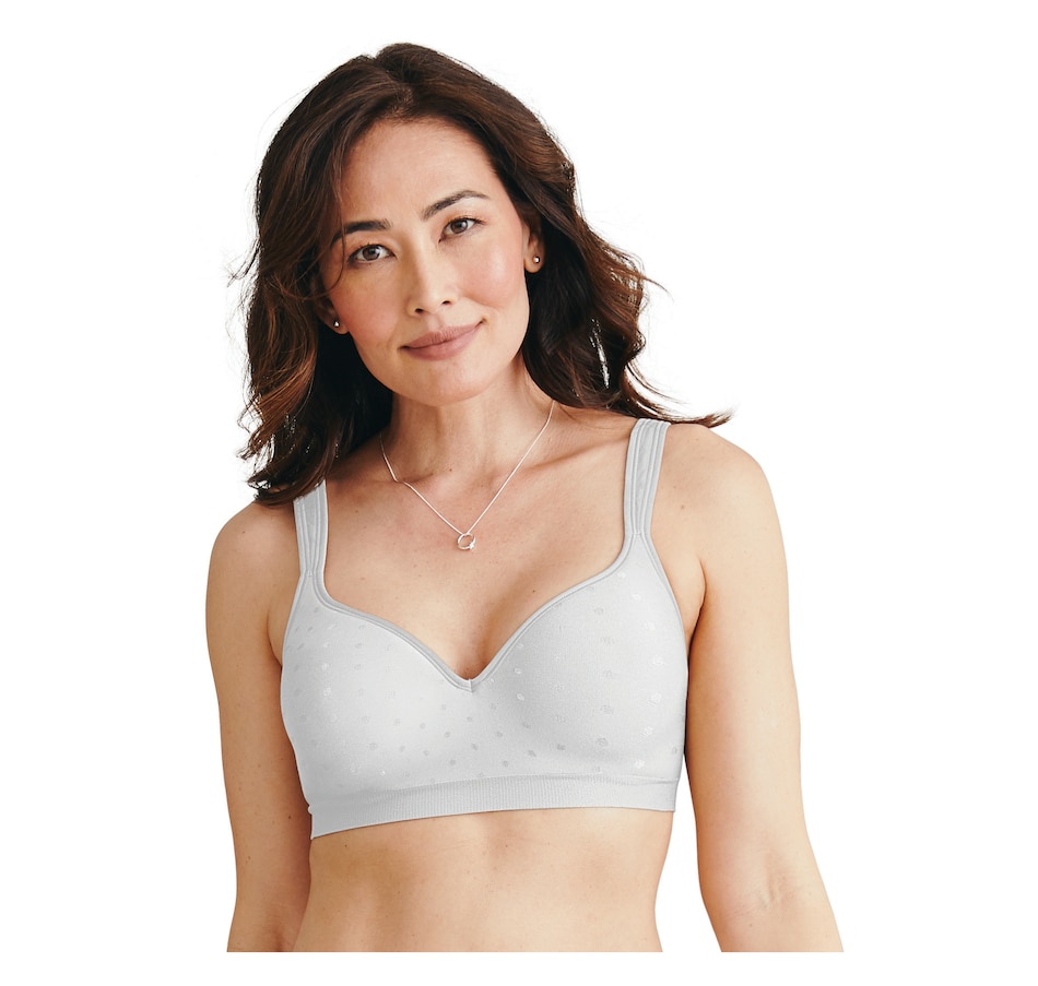Comfort Revolution Wirefree Bra (3463) White, 36C at  Women's  Clothing store: Lingerie Sets