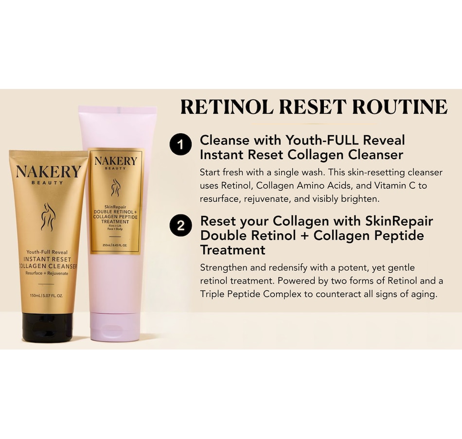 Image 400356_ALTMORE3.jpg, Product 400-356 / Price $49.50, Nakery Retinol + Collagen Cleanse, Repair & Treat Collection from Nakery Beauty on TSC.ca's Beauty department