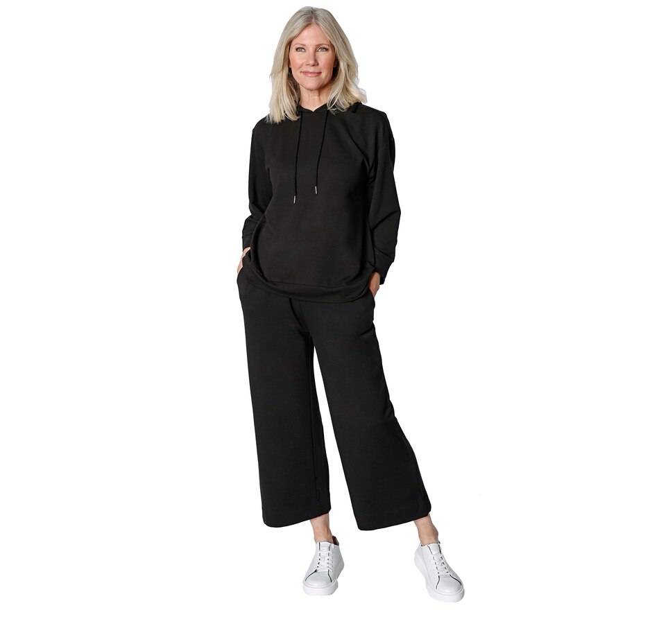 Image 401124_BLK.jpg, Product 401-124 / Price $24.33, H Halston Studio Brushed Fleece Wide Sleeve Hoodie from H Halston on TSC.ca's Fashion department