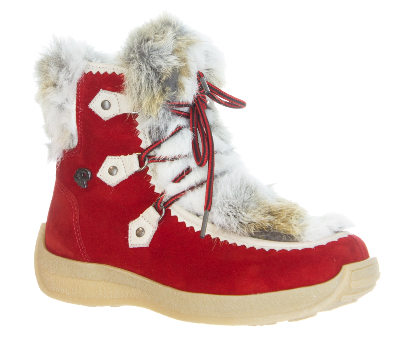 suede boots with fur trim