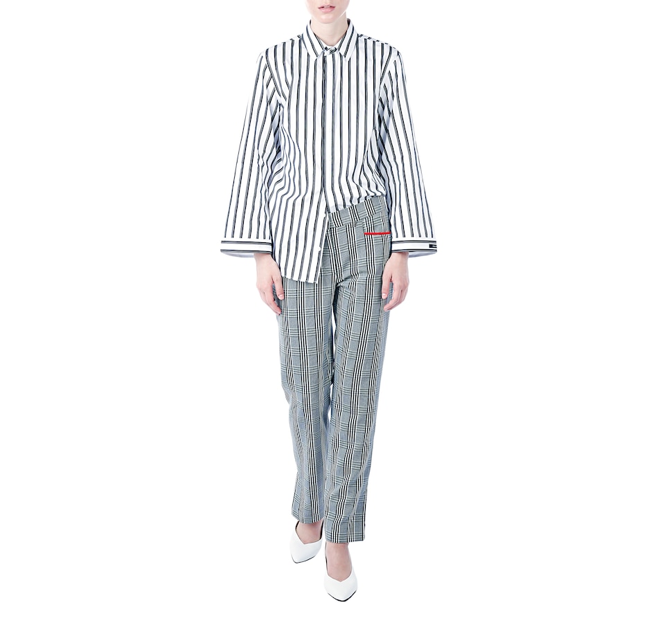 Image 401709_BLWS.jpg , Product 401-709 / Price $169.33 , PINK TARTAN 3/4 Bell Sleeve Shirt from Pink Tartan on TSC.ca's Fashion department