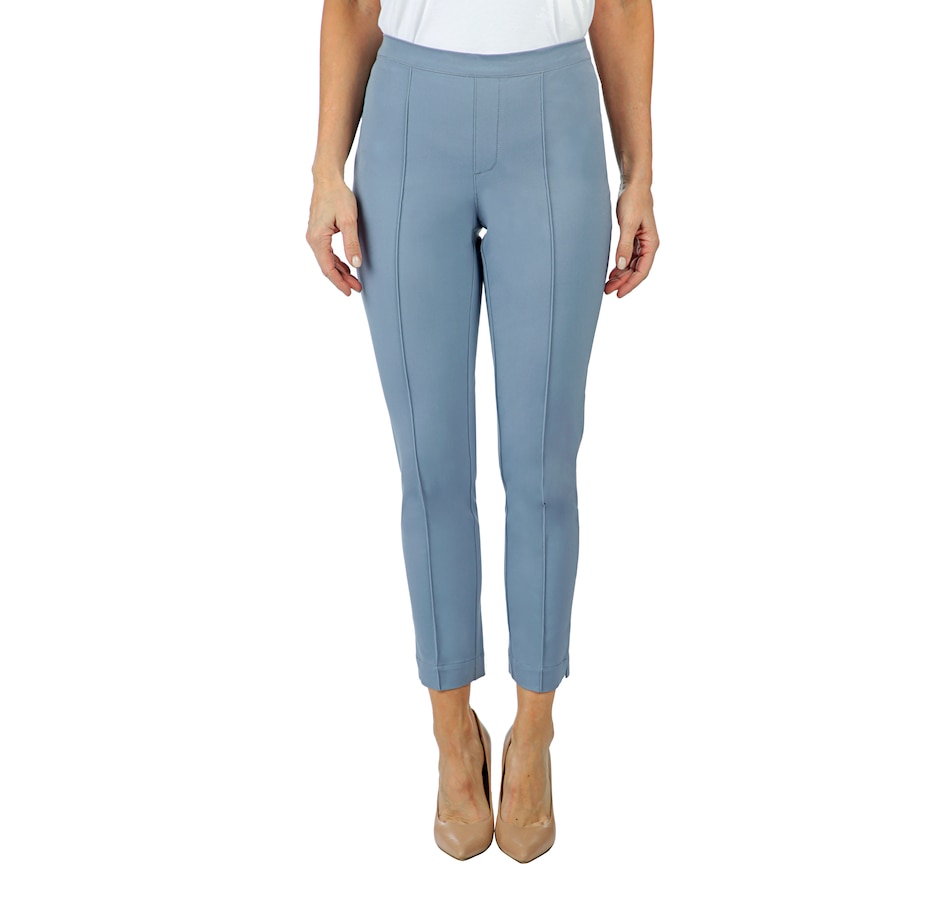 Image 402690_BLUGR.jpg , Product 402-690 / Price $79.99 , Isaac Mizrahi Live! 24/7 Stretch Ankle Length Pant with Pintuck from Isaac Mizrahi Fashion on TSC.ca's Fashion department