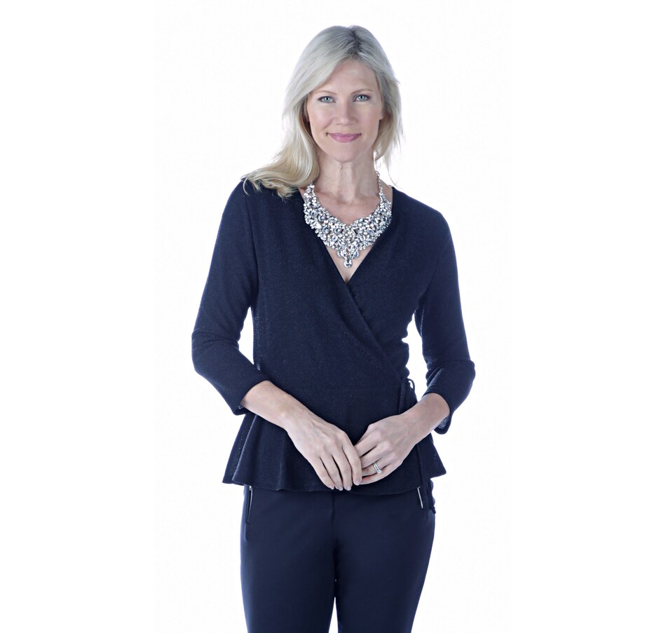 Image 403270_BLK.jpg , Product 403-270 / Price $22.33 , Artizan By Robin Barre Metallic Cache Coeur Top from ARTIZAN by Robin Barré Fashion on TSC.ca's Fashion department