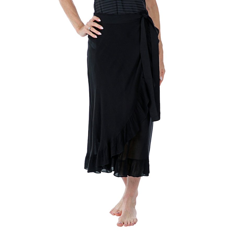 tsc.ca - Echo Accessories Solid Ruffle Wrap Skirt