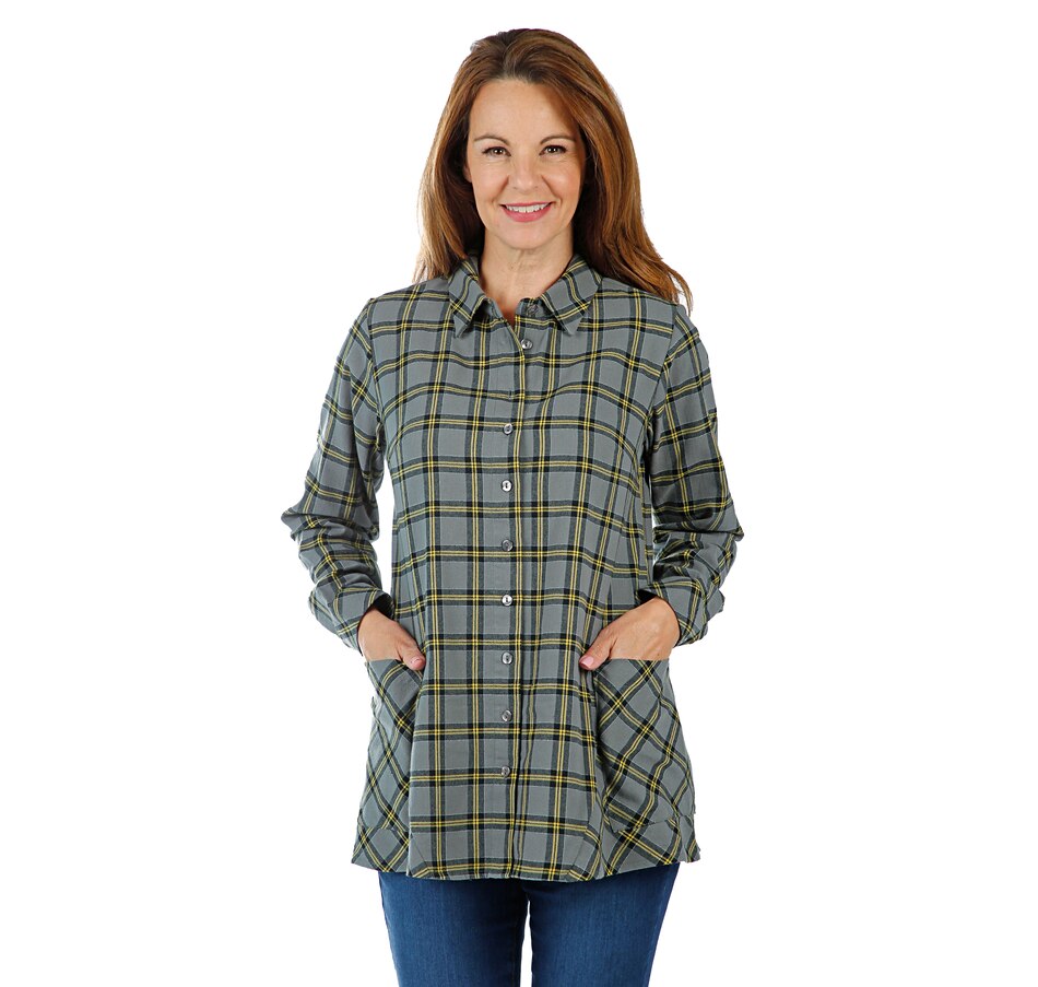 tsc.ca - Joan Rivers Classics Collection Tartan Plaid Flannel Shirt