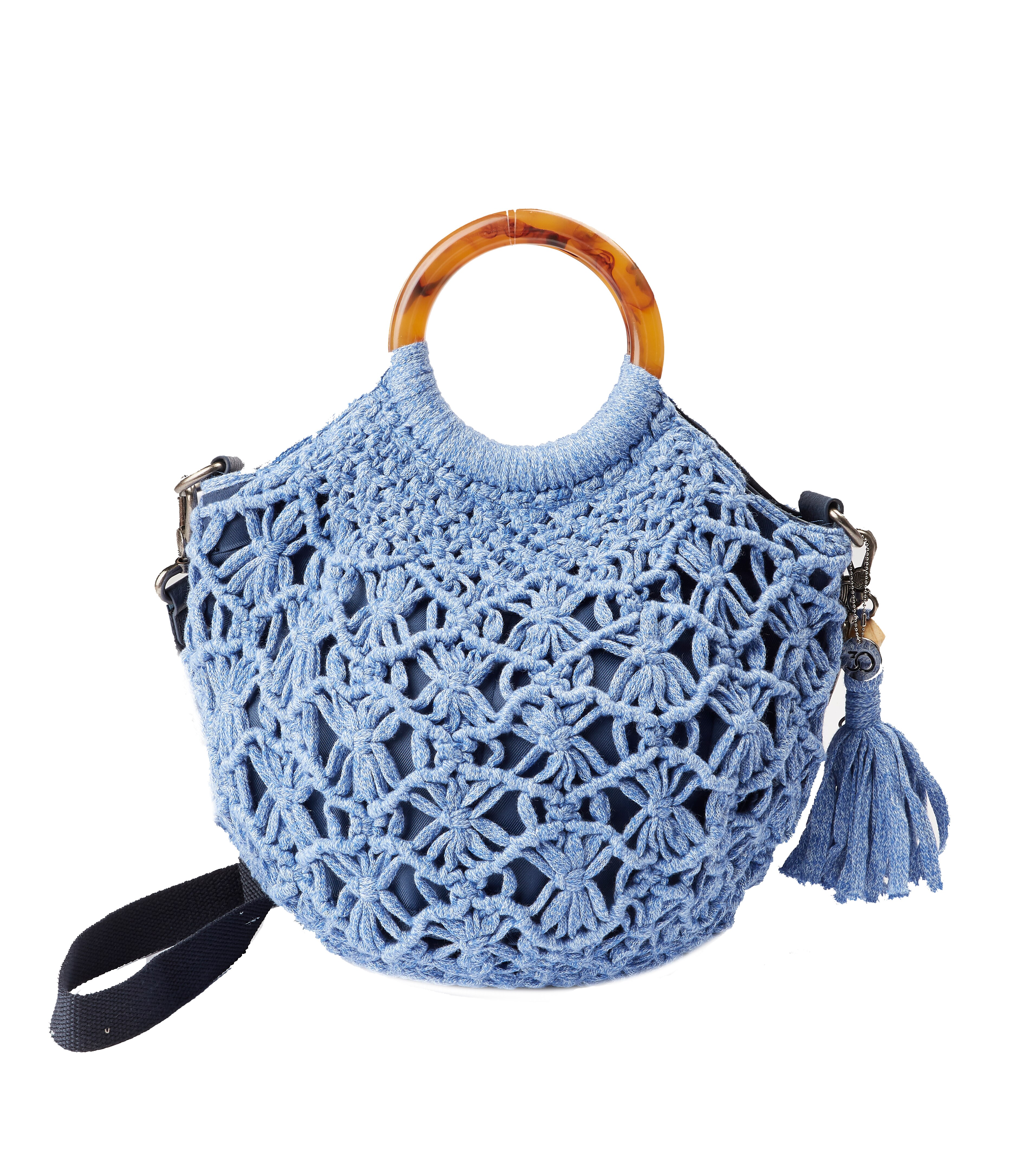 the sak crochet double handle shopper