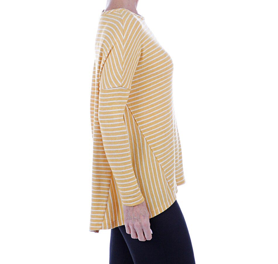tsc.ca - Kim & Co. Stripe Luxe Sweater Knit Curved Hem Tunic