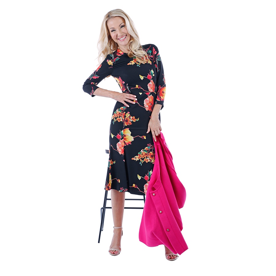 Image 406045_ALTMORE4.jpg, Product 406-045 / Price $79.33, Brian Bailey 3/4 Sleeve Trumpet Hem Dress from Brian Bailey on TSC.ca's Fashion department