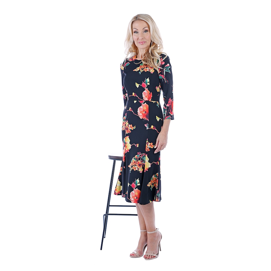 Image 406045_BCKC.jpg, Product 406-045 / Price $79.33, Brian Bailey 3/4 Sleeve Trumpet Hem Dress from Brian Bailey on TSC.ca's Fashion department
