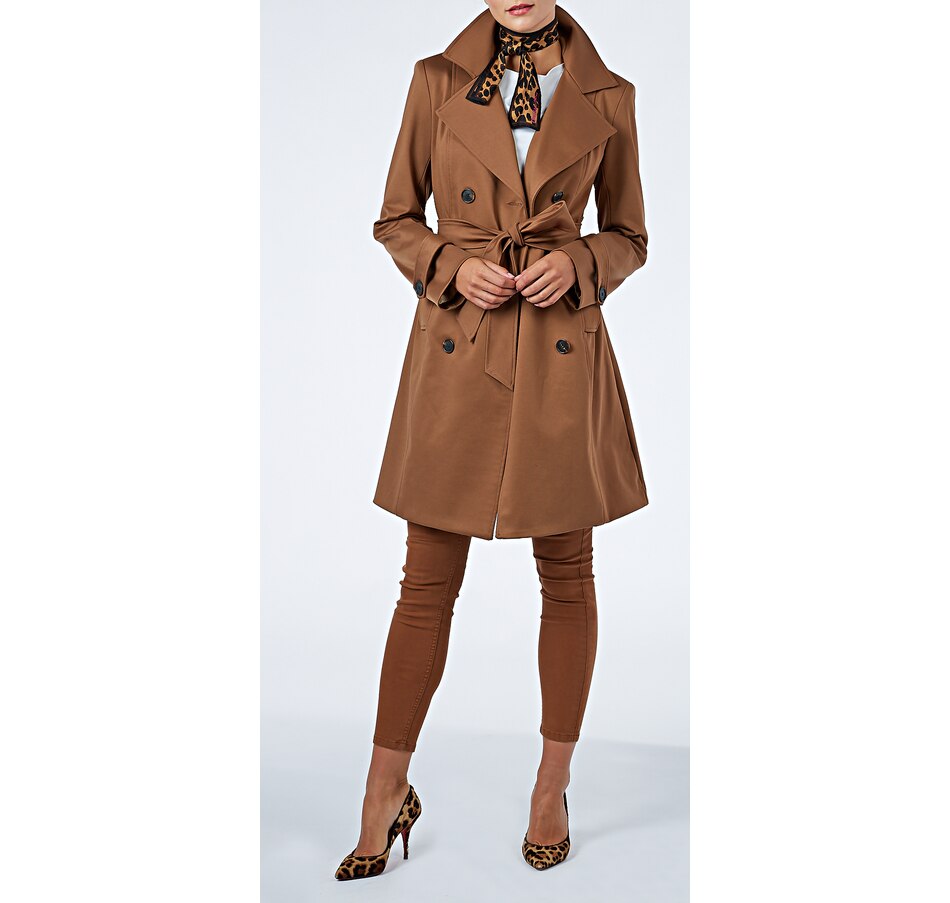 Image 406221_CAR.jpg , Product 406-221 / Price $598.00 , Pink Tartan Tie Trench Coat from Pink Tartan on TSC.ca's Fashion department