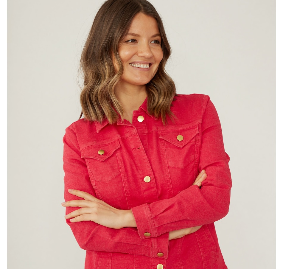 Nina Leonard Stretch Denim Jacket - Online Shopping for Canadians
