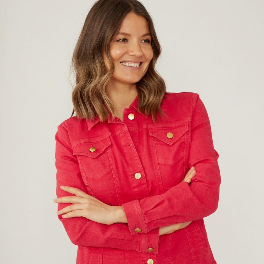 Image 406225_CHY.jpg, Product 406-225 / Price $44.33, Nina Leonard Stretch Denim Jacket from Nina Leonard on TSC.ca's Fashion department