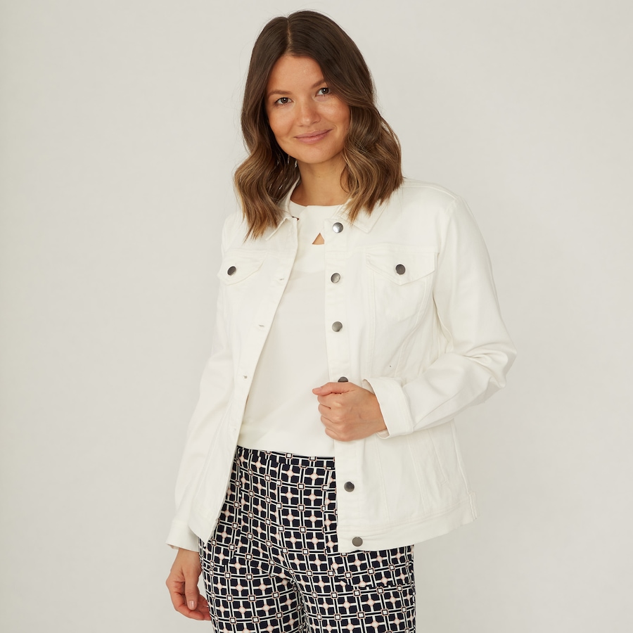 Image 406225_IVR.jpg, Product 406-225 / Price $44.33, Nina Leonard Stretch Denim Jacket from Nina Leonard on TSC.ca's Fashion department