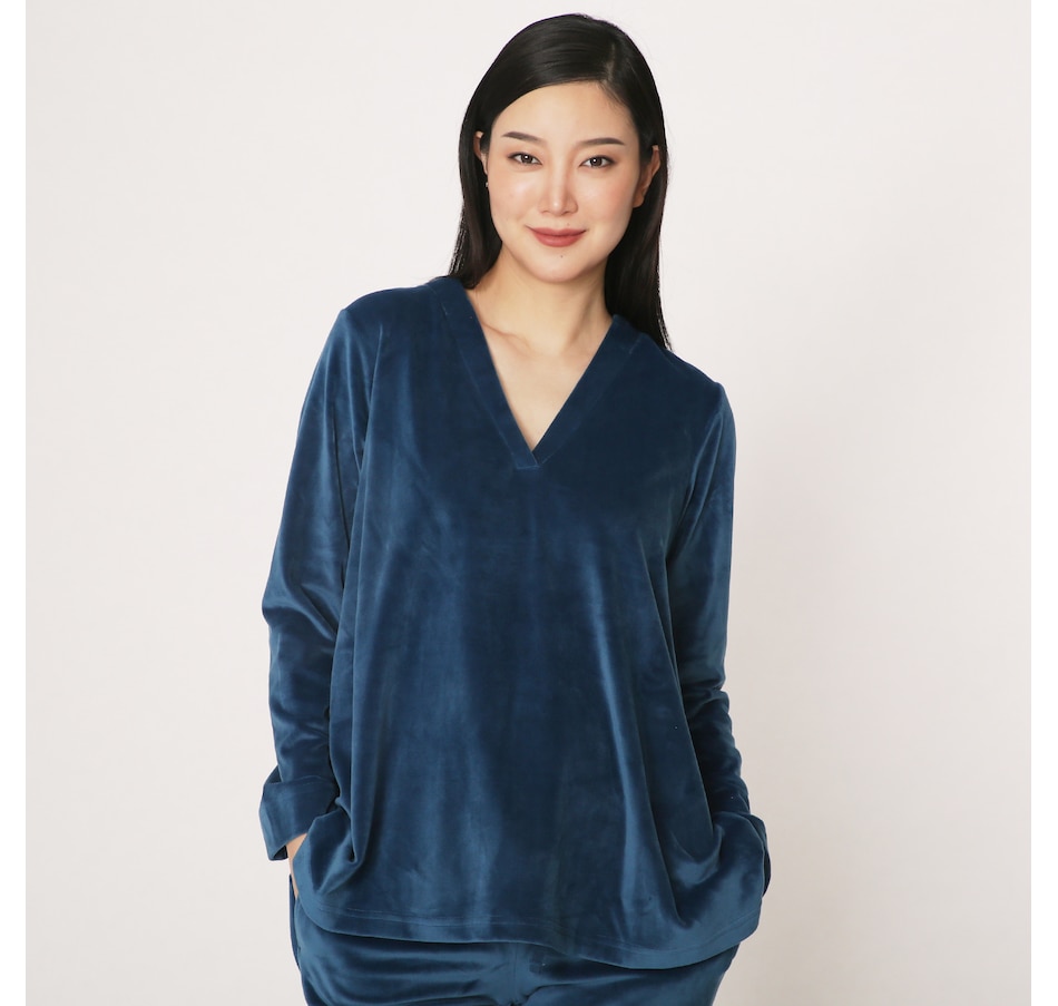 Image 406309_BLU.jpg, Product 406-309 / Price $39.88, N Natori Velour Top from N Natori on TSC.ca's Fashion department
