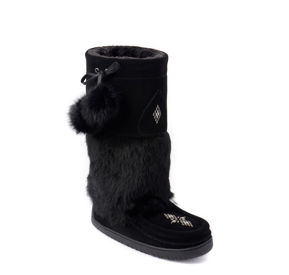 Image 406815_BLK.jpg, Product 406-815 / Price $299.99, Manitobah Snowy Owl Waterproof Tall Grain Mukluk from Manitobah on TSC.ca's Clothing & Shoes department