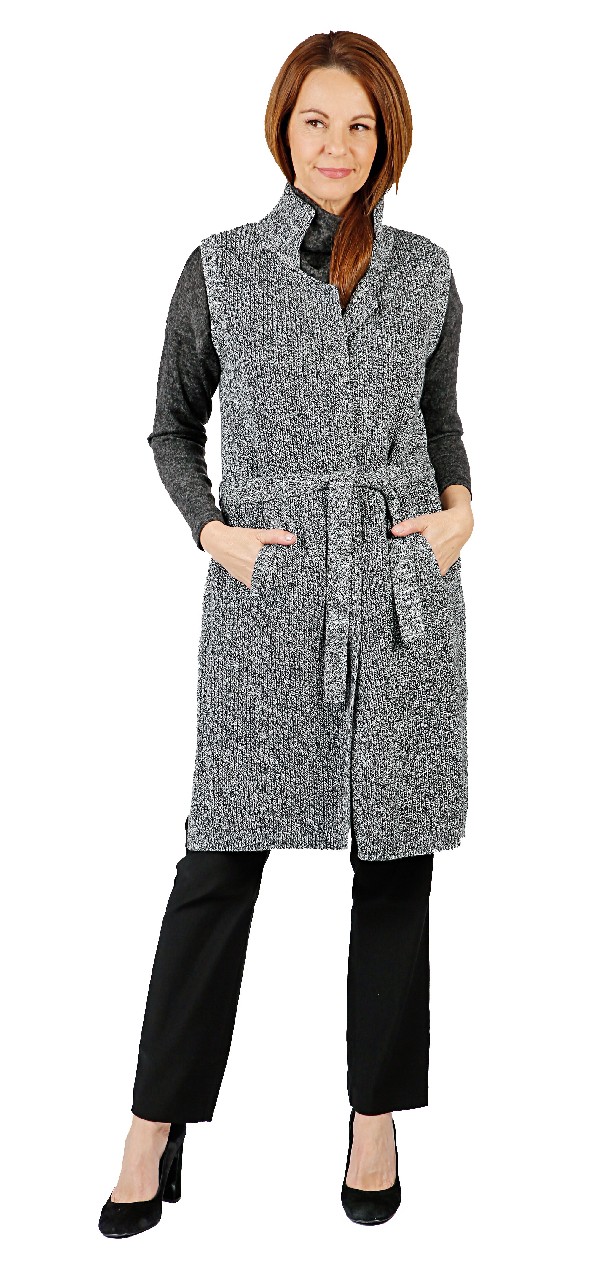 sweater duster vest