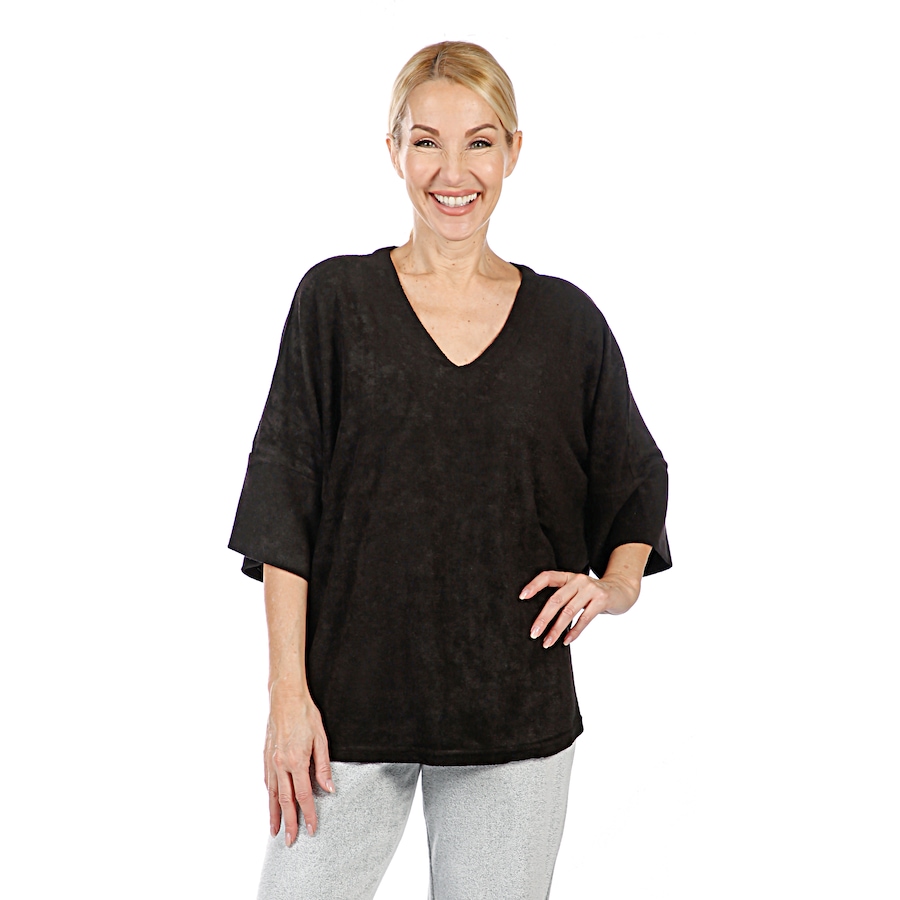 Image 407046_BLK.jpg, Product 407-046 / Price $24.33, N Natori Terry Lounge Top from N Natori on TSC.ca's Fashion department